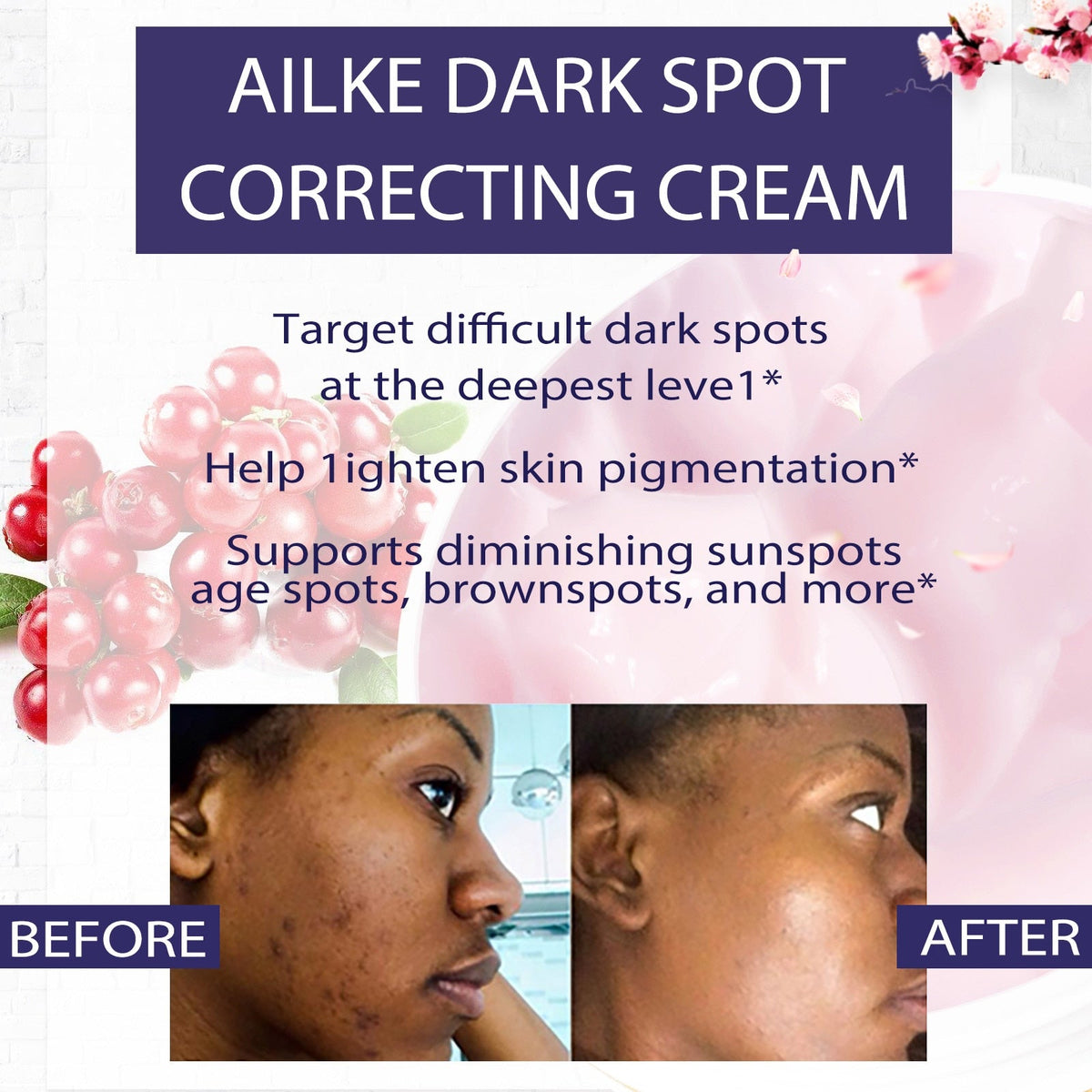 AILKE Dark Spots Remover with Glutathione &amp; Vitamin E