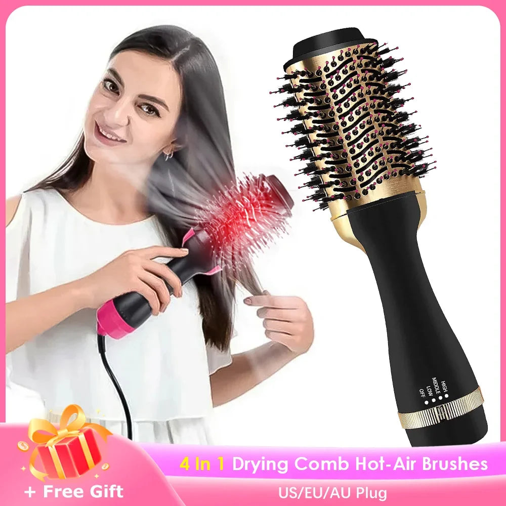 Heating Comb Straightener &amp; Hair Dryer Brush