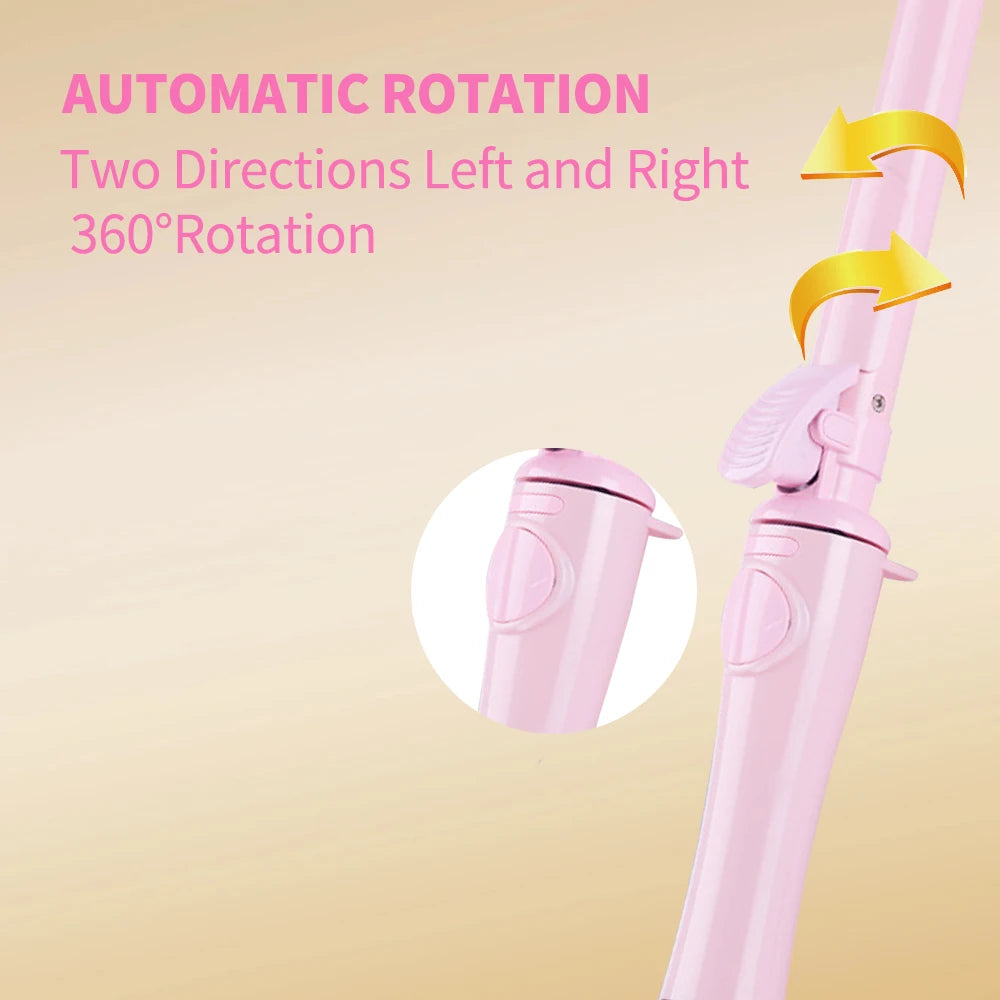 Rotating Curling Iron with LCD &amp; Ceramic Barrel